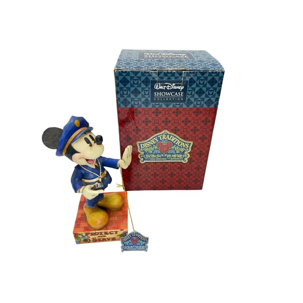 DISNEY Traditions Mickey Mouse Jim Shore Protect and Serve Police Figurine w/Box